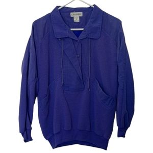 Chaver Vintage Women's Long Sleeve Sweatshirt 90's Purple Size Medium